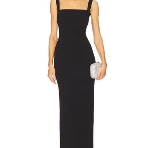 Solace London Strapless Black Dress